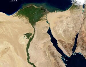 An image of Egypt, taken from a satellite